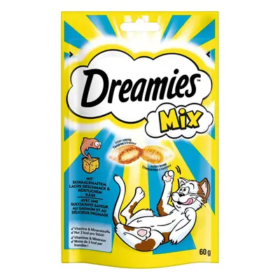 2x60g Dreamies Mix Lazac & sajt macskacsemege jutalomfalat macskáknak