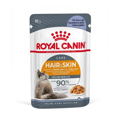 12x85g Royal Canin Hair & Skin Care aszpikban nedves macskatáp