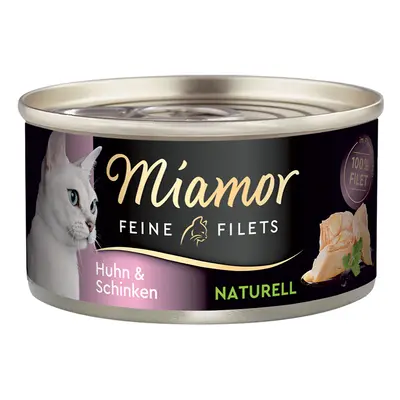 24x80g Miamor Naturelle finom filék Csirke & sonka nedves macskaeledel