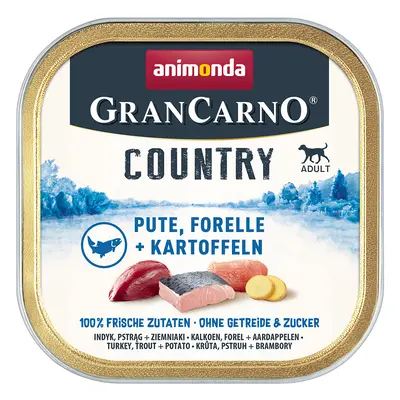 22x150g animonda GranCarno Adult Country Pulyka, pisztráng & burgonya nedves kutyatáp