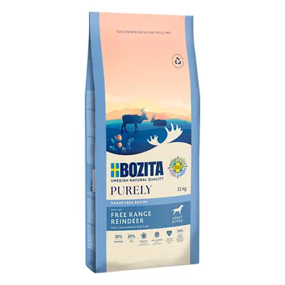 11kg Bozita Dog Purely Adult Active Grain Free rénszarvas száraz kutyatáp