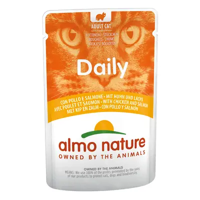 6x70g Almo Nature Daily Menu nedves macskatáp-Csirke & lazac