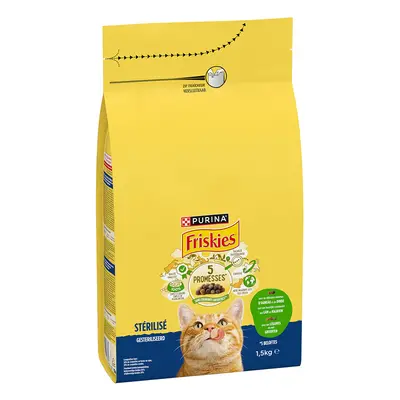 2x1,5kg PURINA Friskies Sterilized bárány, csirke & zöldség száraz macskatáp