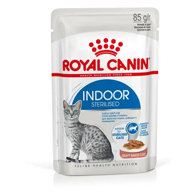 24x85g Royal Canin Indoor Sterilised szószban nedves macskatáp