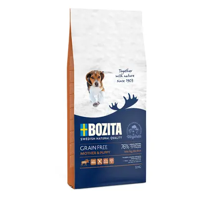 12kg Bozita Dog Purely Grain Free Puppy & Junior jávorszarvas száraz kutyatáp