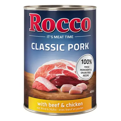 6x400g Rocco Classic Pork Marha & csirke nedves kutyatáp