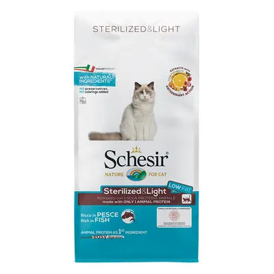 10kg Schesir Adult Sterilized & Light hal száraz macskatáp