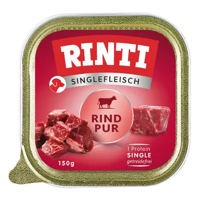 20x150g RINTI Singlefleisch gazdaságos csomag nedves kutyatáp - Marha pur