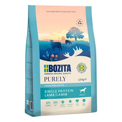 2,5kg Bozita Dog Purely Adult Grain Free bárány száraz kutyatáp