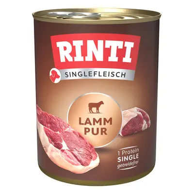 6x800 g Rinti Singlefleisch nedves kutyatáp- Bárány pur