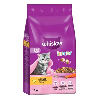 2x1,9kg Whiskas Junior csirke száraz macskatáp