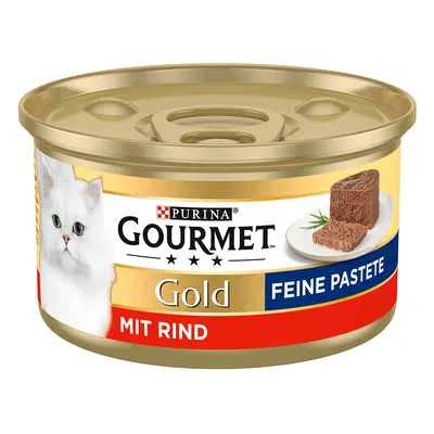 48x85g Gourmet Gold Paté nedves macskatáp- Marha