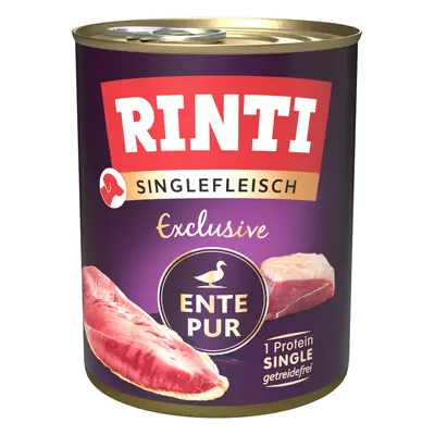 24x800g RINTI Singlefleisch Exclusive kacsa pur nedves kutyatáp