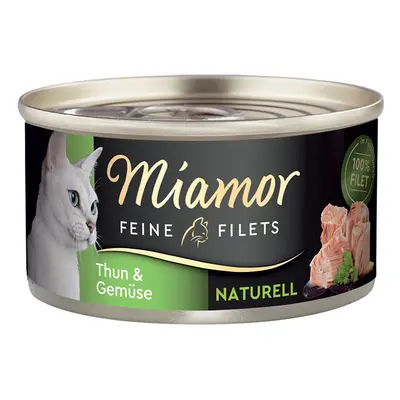 24x80g Miamor Naturelle finom filék tonhal & zöldség nedves macskatáp