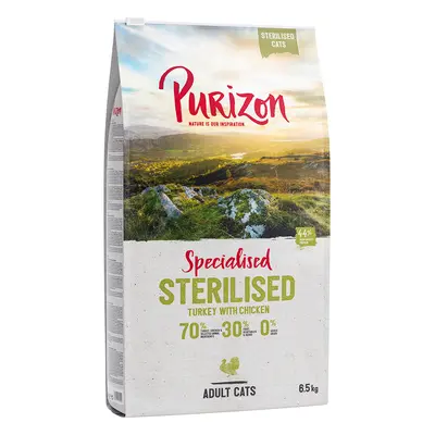 2x6,5kg Purizon Sterilised Adult pulyka & csirke - gabonamentes száraz macskatáp