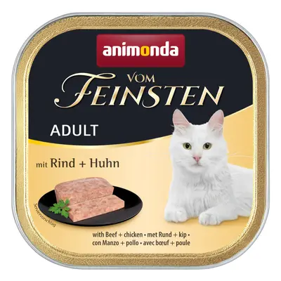 32x100g animonda vom Feinsten Adult Marha & csirke nedves macskatáp