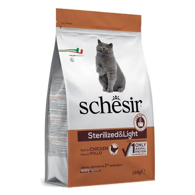 1,5kg Schesir Sterilized & Light csirke száraz macskatáp