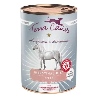 6x 400g Terra Canis Alimentum Veterinarium Intestinalium Intestinal Horse nedves kutyatáp