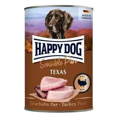 6x400g Happy Dog Pur Texas (pulyka) nedves kutyatáp