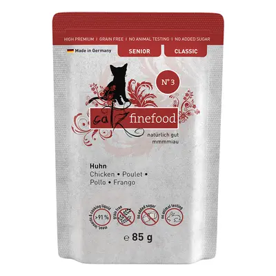 16x85g catz finefood Senior No. 3 csirke nedves macskatáp