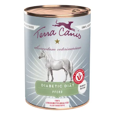 6x400g Terra Canis Alimentum Veterinarium Diabetic Diet ló nedves kutyatáp