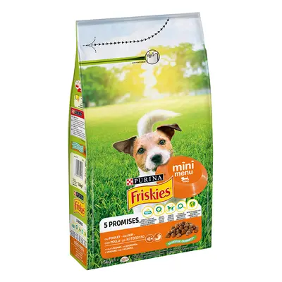 2x1,5kg Purina FRISKIES Mini csirke & zöldség száraz kutyatáp