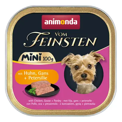 32x100g animonda vom Feinsten Adult Mini Csirke, liba & petrezselyem nedves kutyatáp