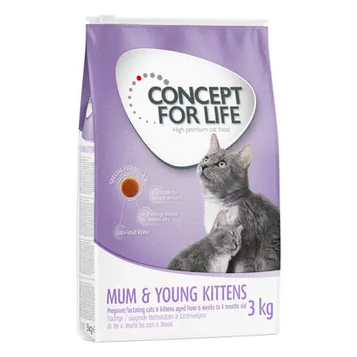 3kg Concept for Life Mum & Young Kittens száraztáp kiscicáknak javított receptúrával