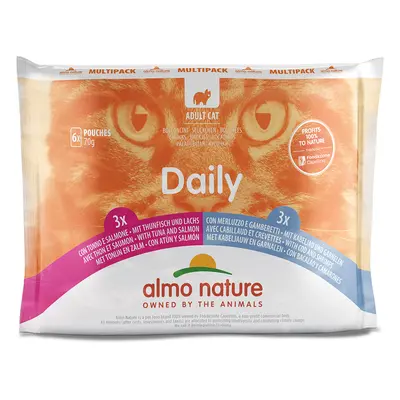 6x70g Almo Nature Daily Menu nedves macskatáp-Vegyes csomag 2 (2 változattal)