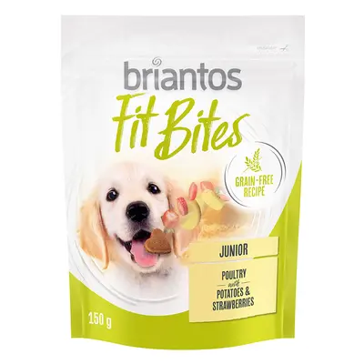 3x150g Briantos "FitBites" Junior - szárnyas, burgonya & földieper kutyasnack