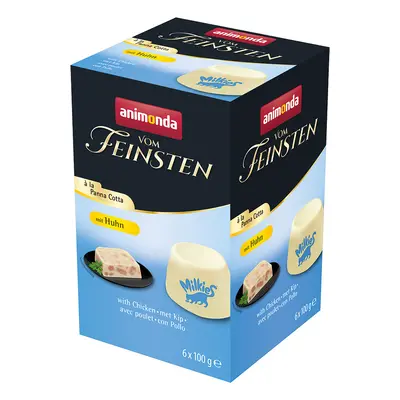 6x100g animonda Vom Feinsten Adult à la Panna Cotta csirke nedves macskatáp