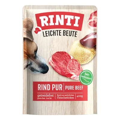 10x400g RINTI Leichte Beute nedves kutyatáp - Marha pur