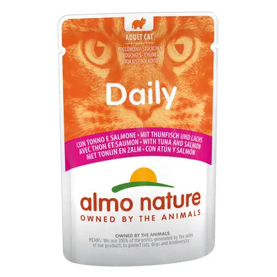 6x70g Almo Nature Daily Menu nedves macskatáp-Tonhal & lazac