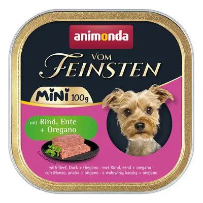 32x100g animonda vom Feinsten Adult Mini Marha, kacsa & oregánó nedves kutyatáp