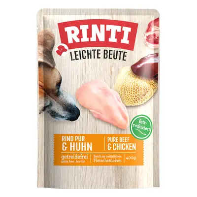 10x400g RINTI Leichte Beute nedves kutyatáp - Marha pur & csirke