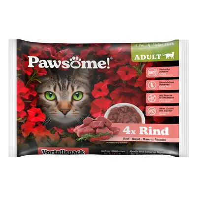 8x85g Pawsome Adult Cat nedves macskatáp - Marha