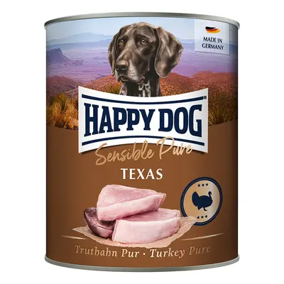 6x800g Happy Dog Pur Texas (pulyka pur) nedves kutyatáp