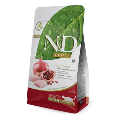 5kg Farmina N&D No Grain Sterilised csirke & gránátalma száraz macskatáp