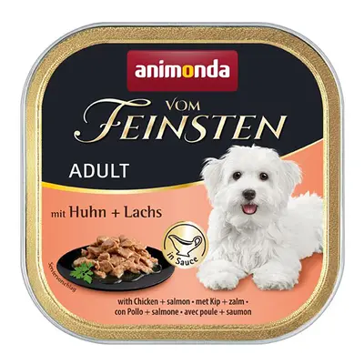 22x150g animonda vom Feinsten Adult Csirke & lazac szószban nedves kutyatáp