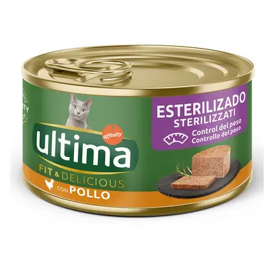 24x85g Ultima Fit & Delicious Sterilized csirke nedves macskatáp