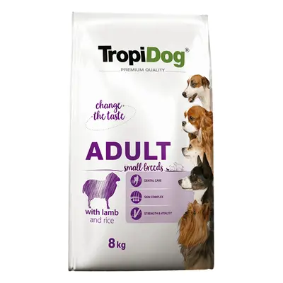 2x8kg Tropidog Premium Adult Small bárány & rizs száraz kutyatáp