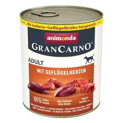 12x800g animonda GranCarno Original Adult szárnyasszív nedves kutyatáp