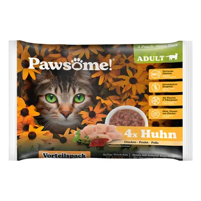 8x85g Pawsome Adult Cat nedves macskatáp - Csirke