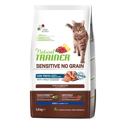 1,5kg Natural Trainer Cat No Grain pisztráng száraz macskatáp