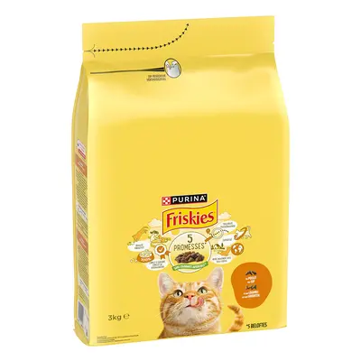 3kg PURINA Friskies Adult Cat csirke & zöldség száraz macskatáp