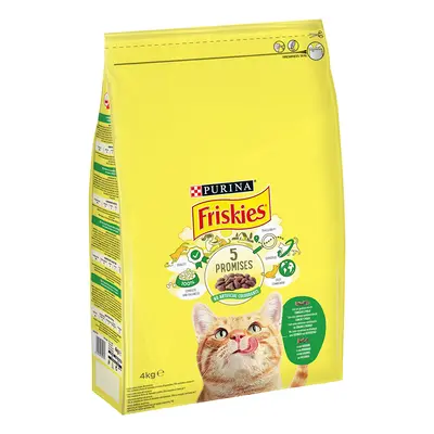 2x4kg PURINA Friskies Adult Cat nyúl, csirke & zöldség száraz macskatáp