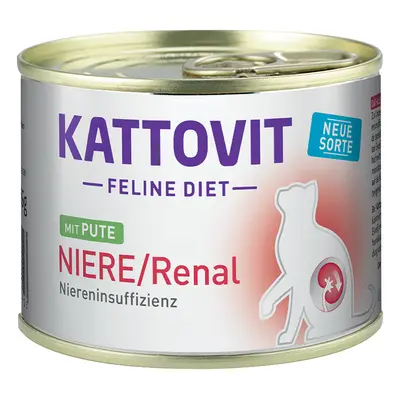 24x185g Kattovit Niere/Renal (veseelégtelenség) nedves macskatáp-pulyka