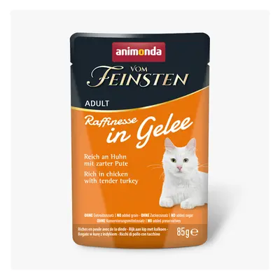 48x85g Animonda Vom Feinsten Adult Raffinesse Csirke & pulyka aszpikban nedves macskatáp