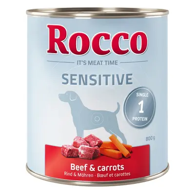 24x800g Rocco Sensitive Marha & sárgarépa nedves kutyatáp