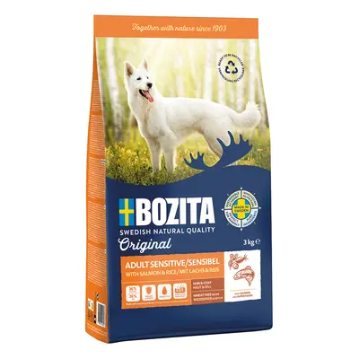 3kg Bozita Original Adult Sensitive bőr & szőrzet száraz kutyatáp